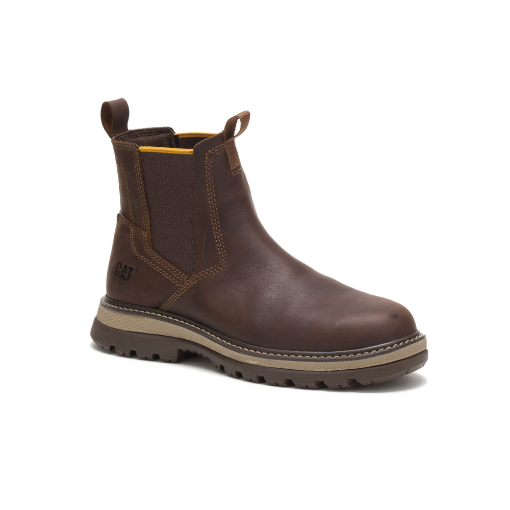 Caterpillar Boots Pakistan - Caterpillar Fairbanks Mens Chelsea Boots Brown (802479-OYG)